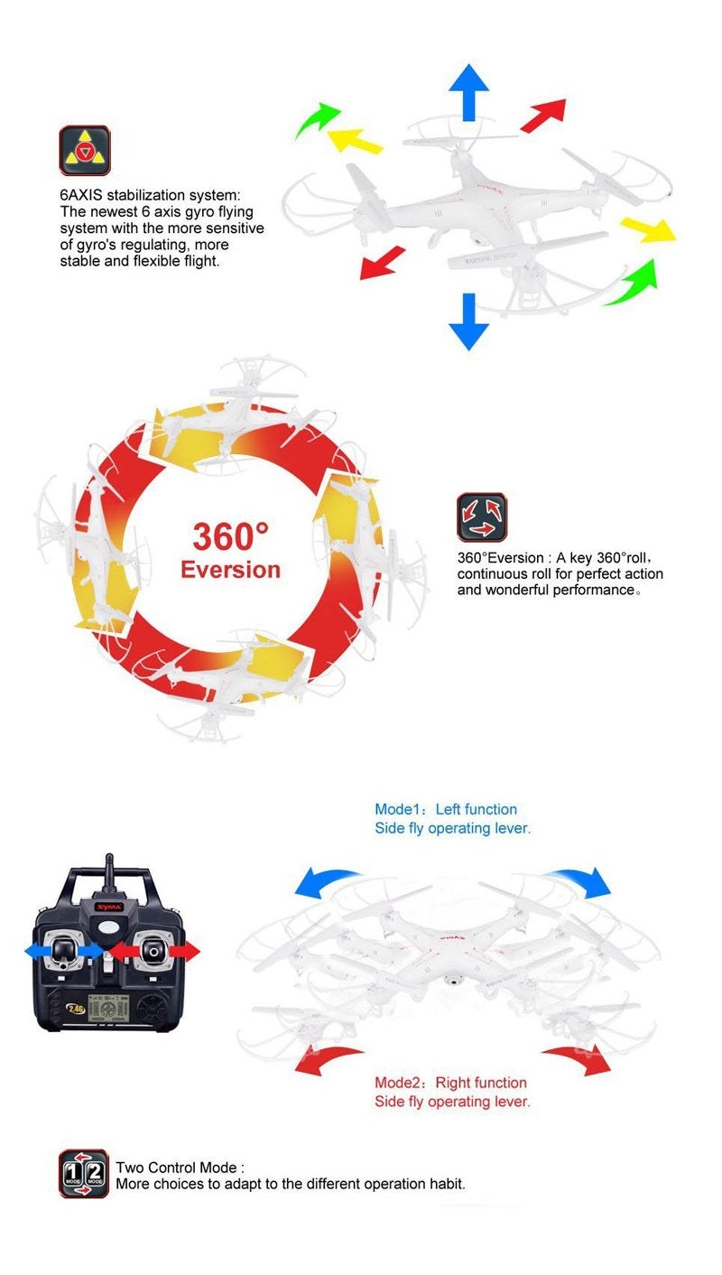 SYMA طائرة رباعية المراوح Syma X5C 4 قنوات 2.4GHz مع كاميرا - Image 2